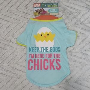 Dog puppy NWT easter chicks shirt L Animal planet